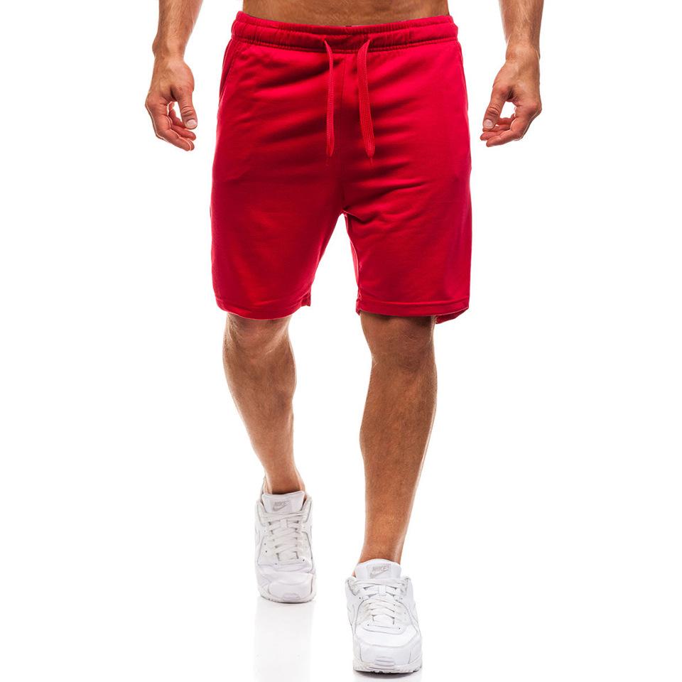 Men's Summer Casual Solid Color Elastic Waist Sports Shorts