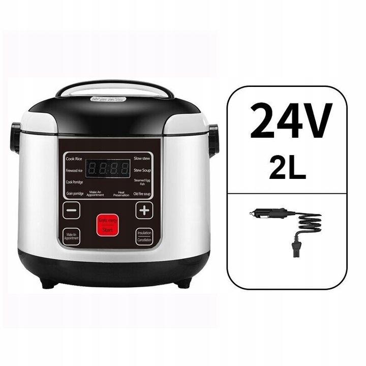 TIR autobus LCD timer RYOWNIK 2L samochód MULTICOOKER turystyczny 24V