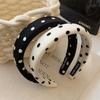 PROLY New Fashion Headband For Women Casual Black White Point Hairband Soft Spongy Headwear Autumn Hair Accessories For Adult