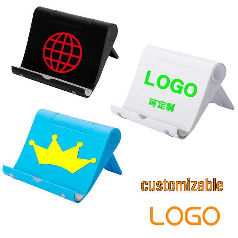 Adjustable Multi-Angle Rotating Tablet Stand with Foldable Design & Customizable Logo Black without Adhesive Strips
