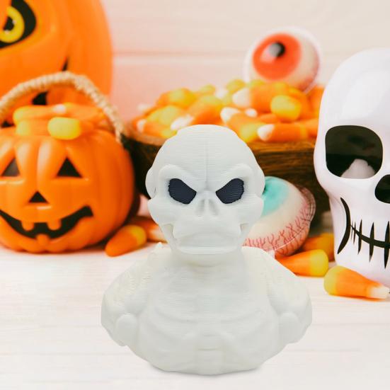 3D Printed Crocodile Duck Figurine Ghost Pumpkin Demon Duck Statue Animal Sculpture Home Office Decoration Ornament
