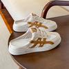 Summer new breathable little white shoes female student versatile half-drag casual net slippers female