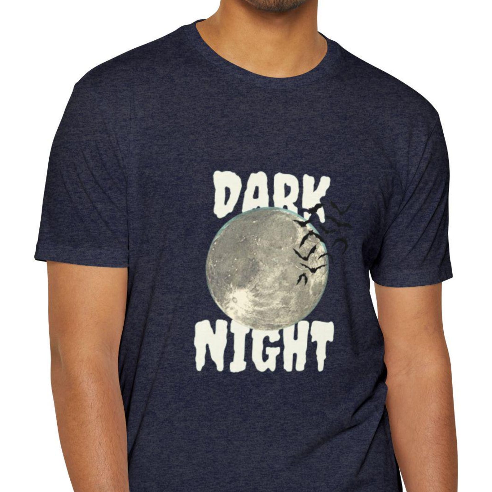 Dark Night Moon T-Shirt | Gothic Bats Graphic Tee 4XL