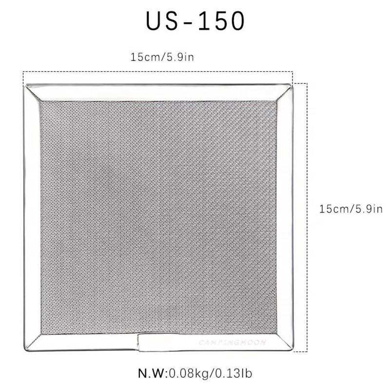 CAMPINGMOON Stainless Steel Barbecue Mesh Square Barbecue Net for Outdoor BBQ Grill Mats  Mat Reusable BBQ Mesh Mat