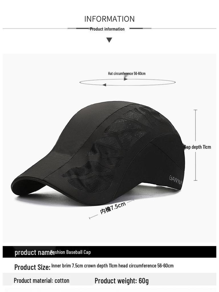 Unisex Quick-Dry Breathable Summer Ivy Cap - Sunshade Outdoor Fashion Hat