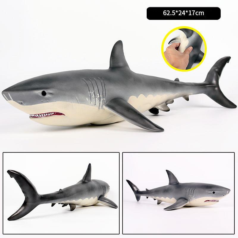

Size Large 625cm Megalodon Great White Shark Simulation Animal Model Kids Toy