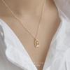 14K Gold-Plated S925 Sterling Silver Rose Necklace - Elegant French Collarbone Chain for Women