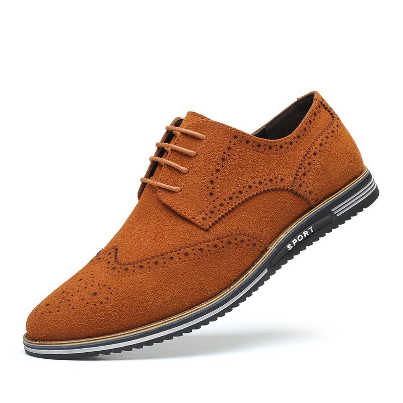 Herren Mattierte Low Top Schuhe Herren Block Trendy Herrenschuhe Wildleder Britische Herrenschuhe Modisch Einfarbig Neue Herrenschuhe
