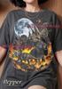 Triceratops Dinosaur Lover Prehistoric Animal Comfort Colors® Tshirt, Fire Flames Full Moon Space Galaxy Vintage Bootleg Tee