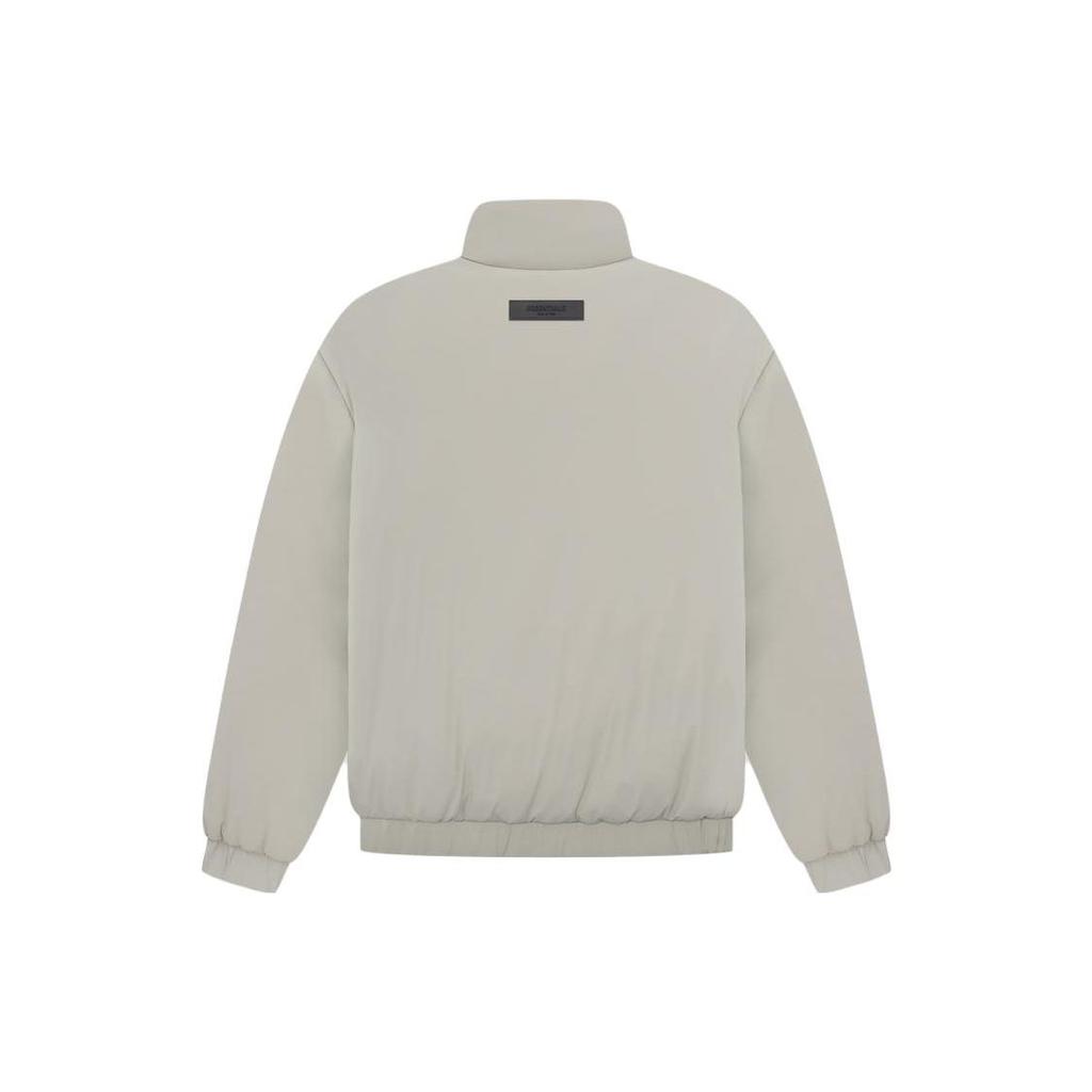 Fear of God Essentials SS23 Nylon Puffer Pullover With Half-Zip And Stand Collar Thick Quilted Bread Jacket Men Jackets Seal-Grey FOG-SS23-031