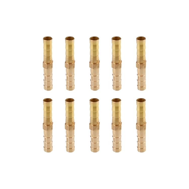 

10Pcs Brass Water Pipe Adapters with Barbed Designing Plumbing Repair Fittings for Secure Leak Proof Pipe Connection