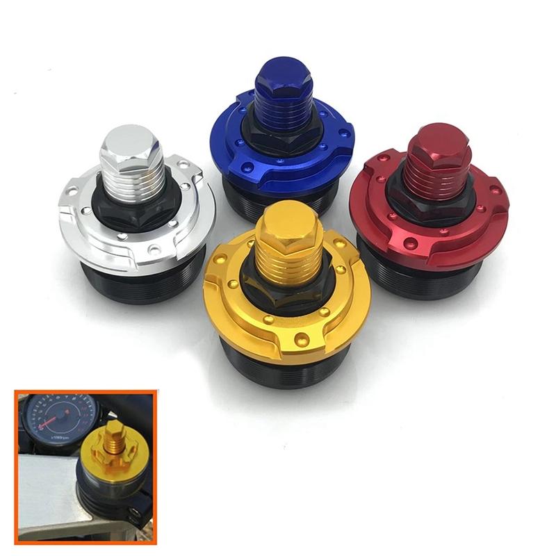 Authentic For YZF R15 V3 Front Shock Absorber Screw Cover Cap Preload Adjusters Fork Bolts CNC Motorbike Accessories