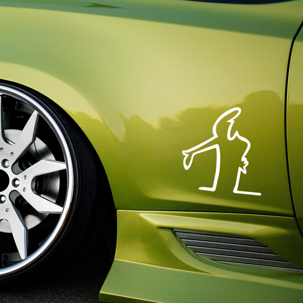 Creative Action Pose Design Vinyl Decal Sticker Waterproof Car Motorcycle Decoration Durable Weather-Resistant Auto Accessories
