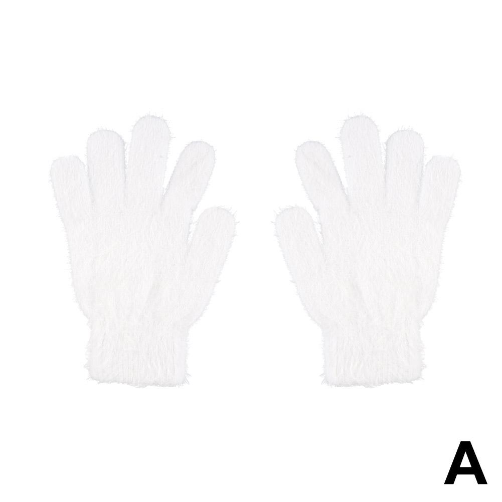 Fashion Winter Mink Velvet Five Finger Gloves Plush Warm Cold-proof Gloves Women Outdoors Cycling Solid Color Five Finger Gloves