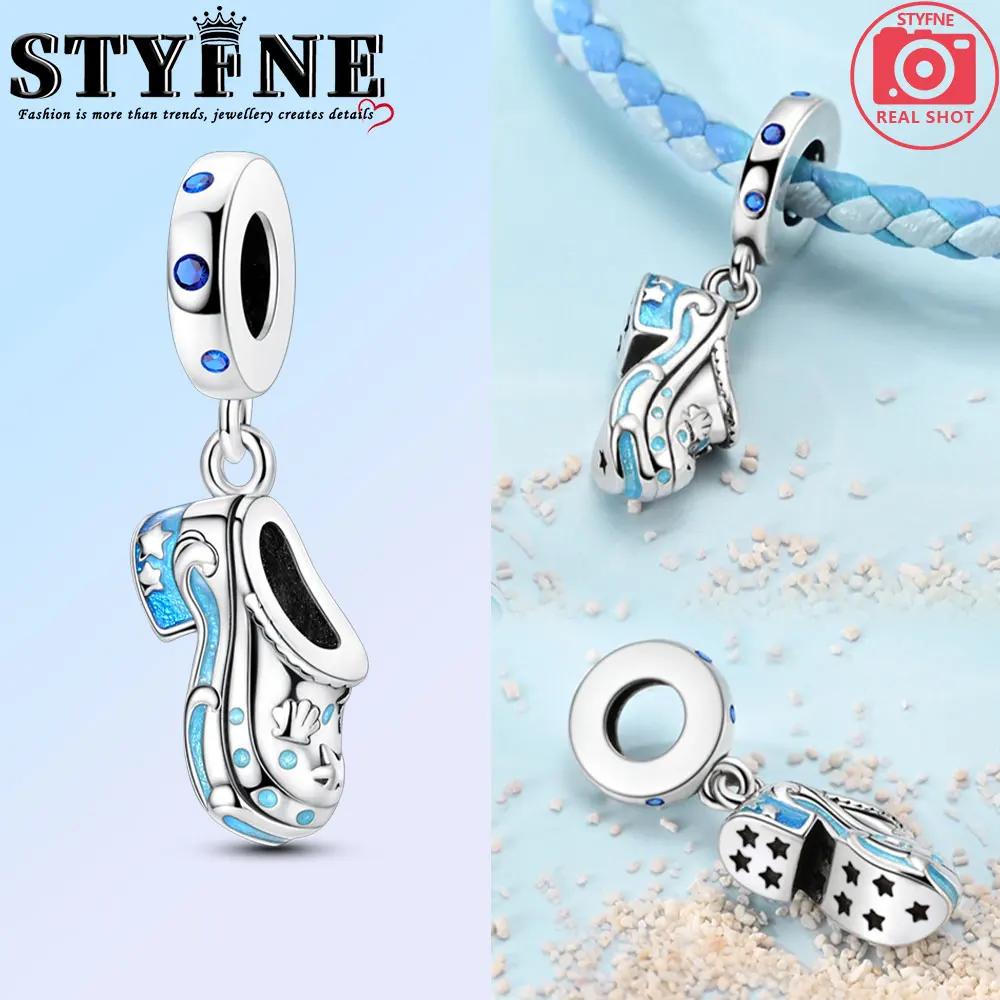 Exquisite Copper Ballet Dance Shoes High Top Canvas Shoe High Heels Charms Beads Fit Diy Bracelet Fine Birthday Jewelry Gift