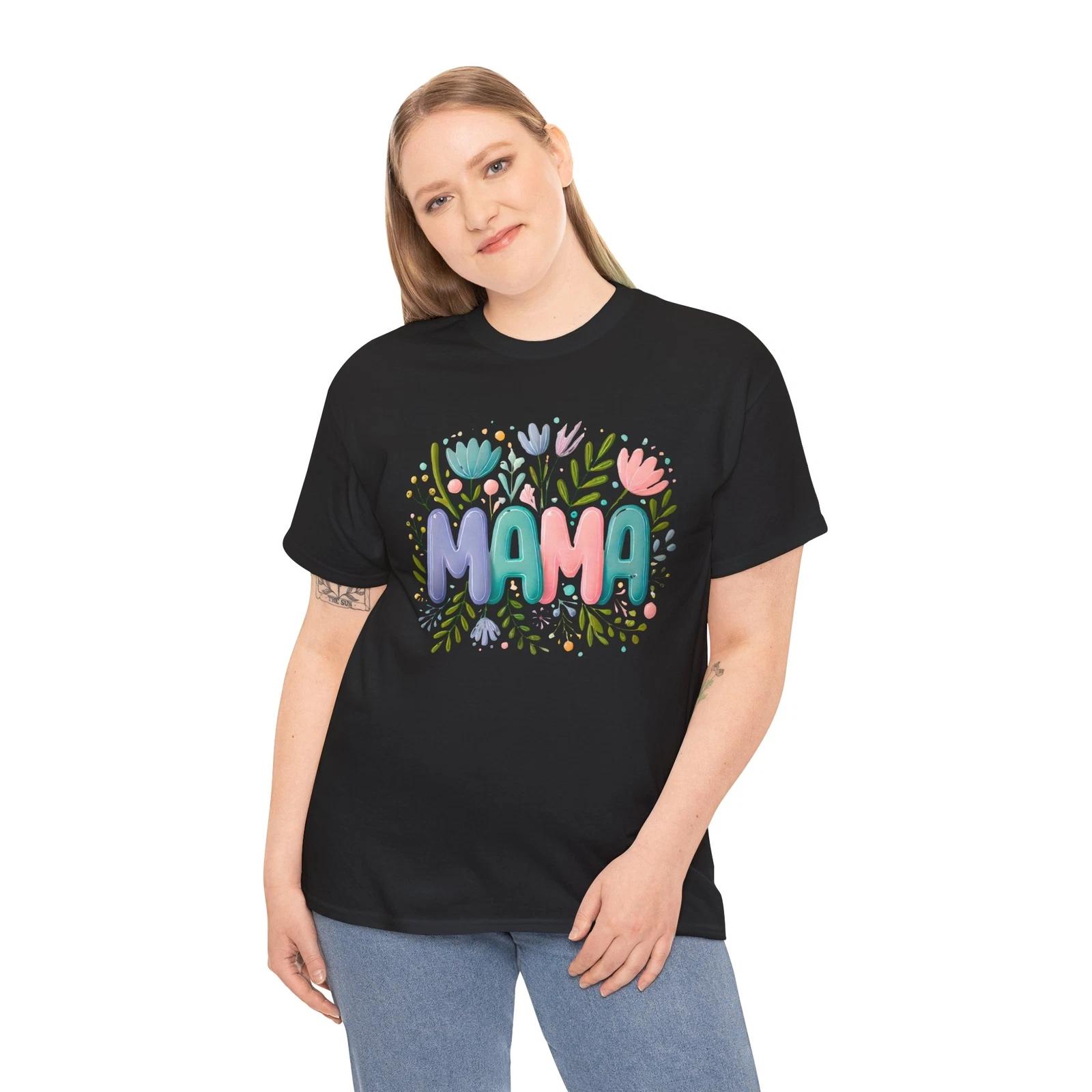 Floral Mama T-Shirt - Cute Floral Tee for Soft & Feminine Looks XL