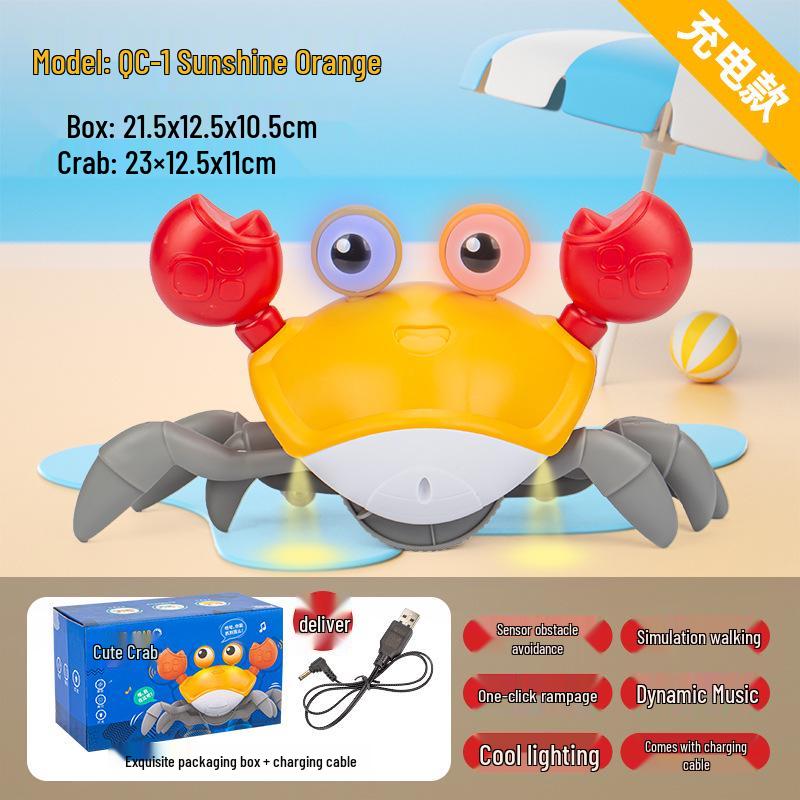 Electric Induction Crab Toy for Kids: Crawling and Obstacle-Avoiding Play