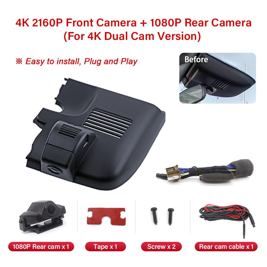 4K UHD Plug and Play 2160P Car DVR Wifi Video Recorder Dash Cam Camera HD Night Vision For Mazda Mazda6 Atenza,Wireless DashCam