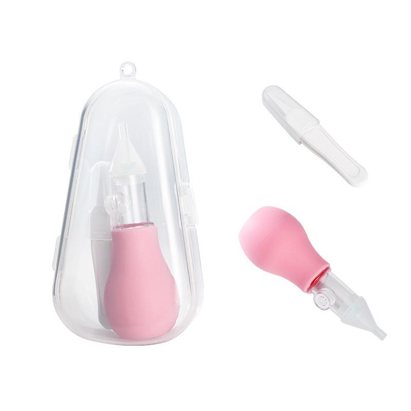 

1 УПАКОВКА прибор для отсасывания слизи из носа новорожденного, очиститель носа при простуде, силиконовый прибор для отсасывания слизи из носа младенца против рефлюкса розовый