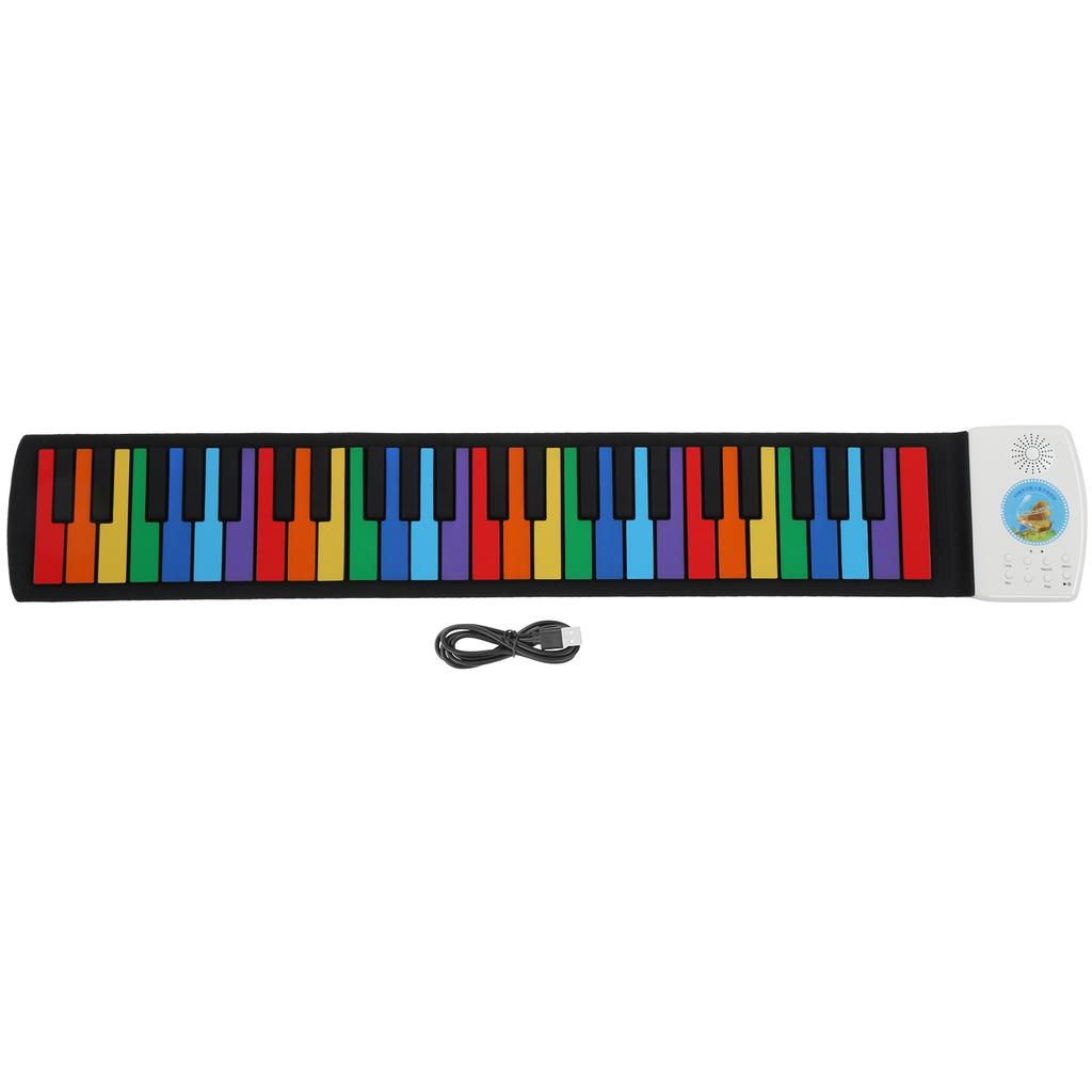 Rollup Piano Silicone 49 Keys Roll Up Piano Keyboards Hand Roll Piano Educational Gifts