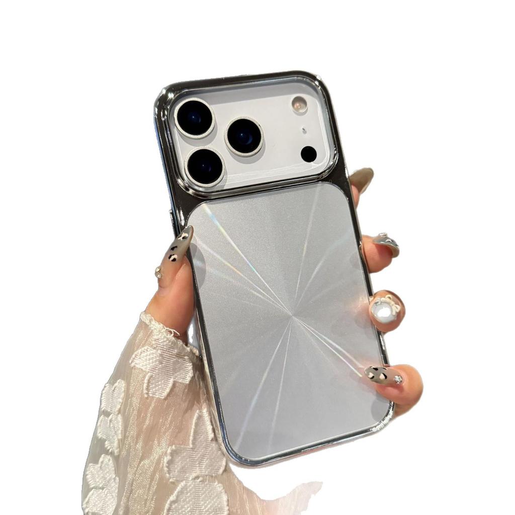 Luxury Electroplated iPhone 17 Pro Max Case with Laser CD Pattern, Drop-Proof & Protective Design for iPhone 15 & 16.