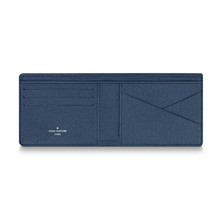 Louis Vuitton Multiple Series Pattern Canvas Wallet Men Wallet Blue M80458