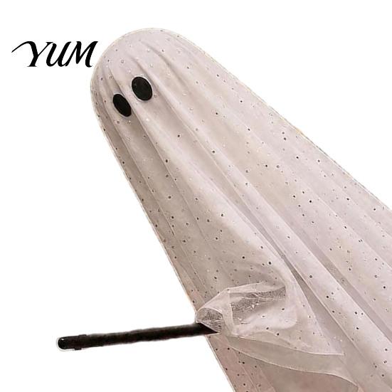 Halloween Hanging Ghost Decorations Outdoor Decoration, Large on Broom, Spooky Porch Decor Flying Gauze for Tree, Porch, Yard, Patio, Outside