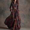 Mode Femme Automne Hiver Robes Décontractées Manches Longues Col POLO