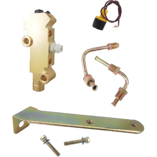PV2 Brass Disc/Drum Disc Front Drum Rear Brake Proportioning Valve & Mount Bracket Connector Kit, Compatible with for Chevy Buick Classic Car &