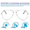 AUGEN By Visions India Unisex Aviator Full Spectacles With Blue Cut Lenses & Anti-Glare Coating Which Protects Eyes From Blue Light From Computer