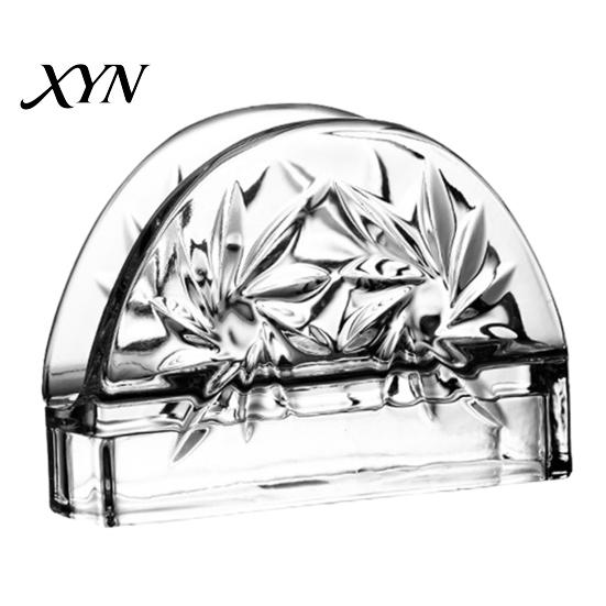 Restaurant Paper Towel Holder Tissue Holder, Crystal Glass Modern Style, Durable Scratch-Resistant Coffee Shop Napkin Organizer, Dispenser for Napkins