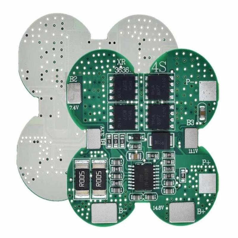 4S 15A 14.8V 18650 Lithium Battery Protection Board Plum Shape Common Port Overcurrent Protection For Electric Tools