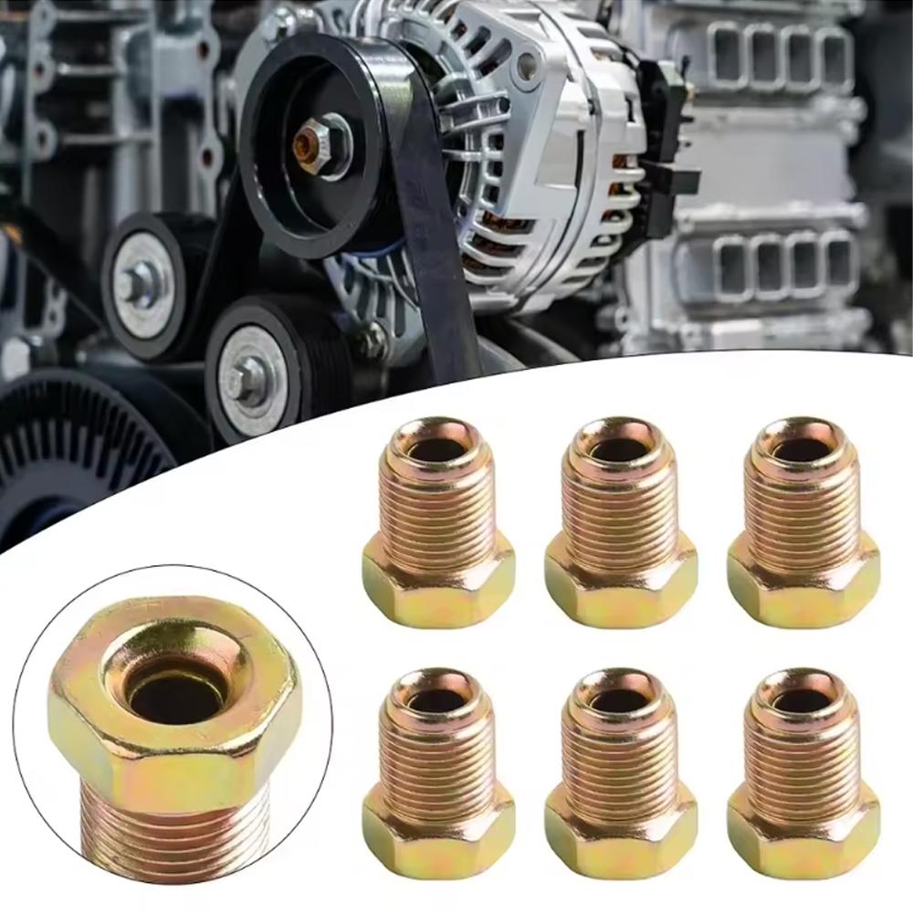 M12mm X1mm Metric Nuts Cylinder Fittings Silver Unions Master 3/16' Pipe Brake Cable Connector Condition