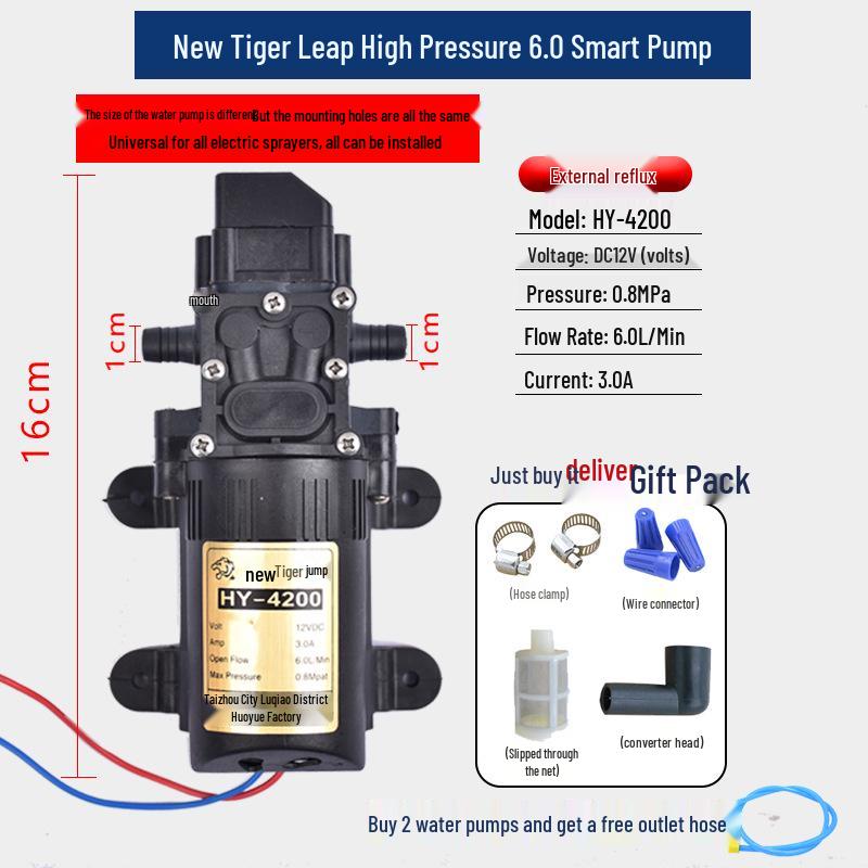 12V High-Pressure Self-Priming Agricultural Electric Diaphragm Sprayer Pump