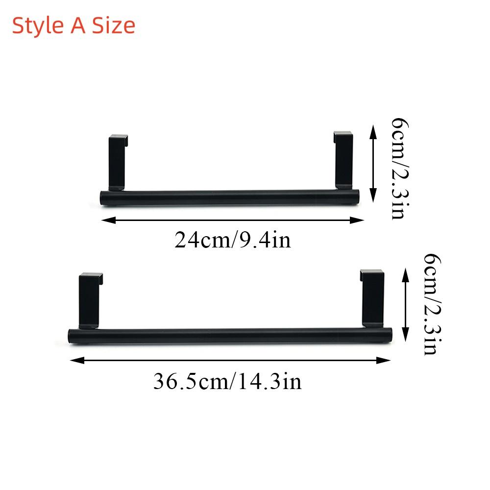 Stainless Steel Over Door Towel Bar Hanging Holder Cabinet White Black Towel Rag Rack Shelf Hanger Bathroom Kitchen Supplies