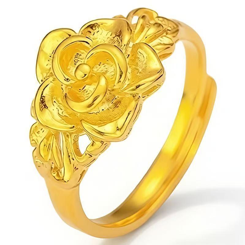 Women s Versatile Gold Sunflower Ring - Fashionable Temperament Jewelry