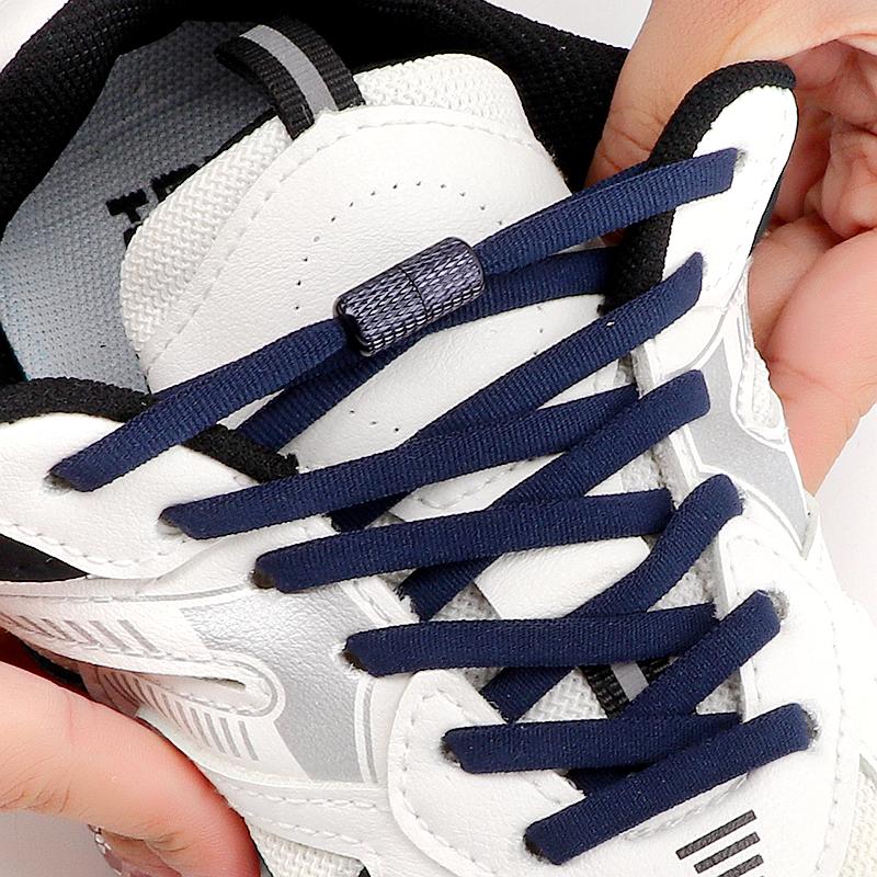 Colorful Elastic Semicircle No-Tie Shoe Laces for Sneakers Kids & Adults Metal Lock Lazy Laces Boot Shoe Strings