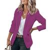 2026 Autumn Women's Long Sleeve Solid Color Suit Collar Single-Breasted Coat