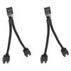 Computer Motherboard USB 2.0 9Pin To Dual 9 Pin Extension Cable Black