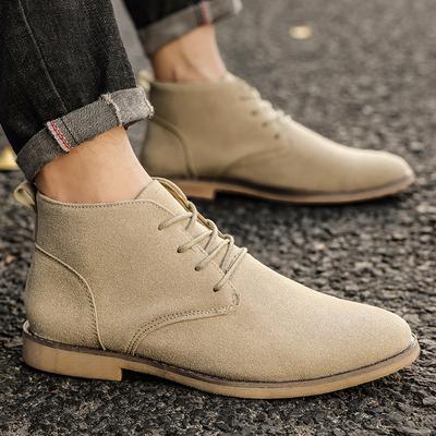 Men Winter Casual Boots LaceUp Casual Fashion Ankle Boot Lace British Style Classic Suede Shoe Work Footwear Botas