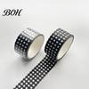 Black And White Plaid Tape Grid Washi Tape, Pattern Decorative Masking Hand-tearable for Arts, DIY Crafts, Journals, Planners, Scrapbooking,
