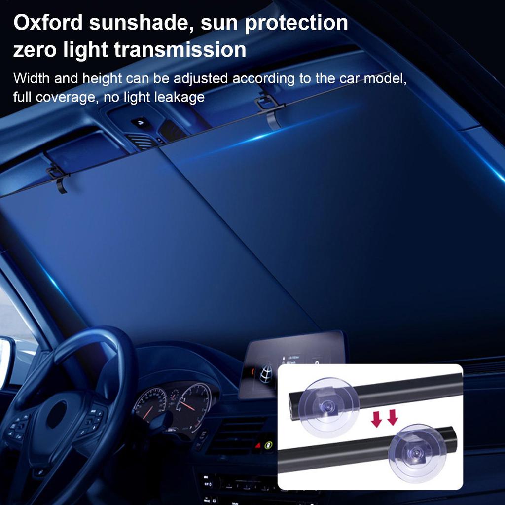 Retractable Sun Shade for Car UV Protection Blocker Automatic Retractable Insulated Sunshade for Travel Parking Commuting Truck