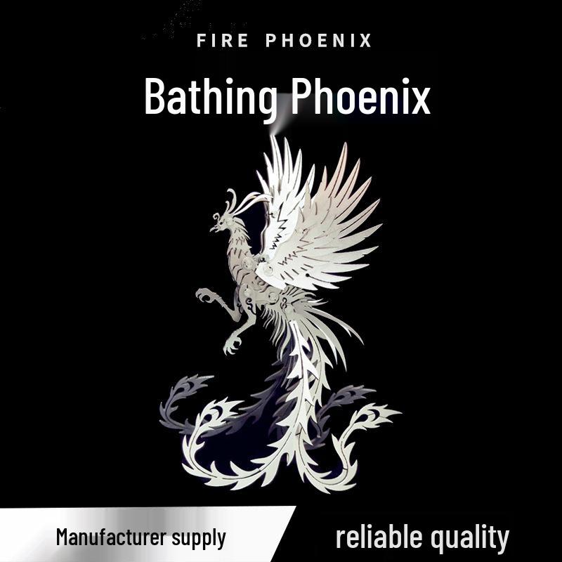 Phoenix Vermilion Bird 3D Metal Puzzle: High-Difficulty Mechanical Model for Adults