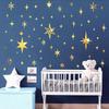 3D Acrylic 78 Pieces Hollowed Star Wall Decals Removable Ornament Wall Decor Stickers For Ceiling Bedroom Study Room Living Room