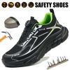New Fashion Rotating Button Safety Shoes Men Steel Toe Sneaker Air Cushion Work Shoes Man Puncture Proof Work Protective Shoes