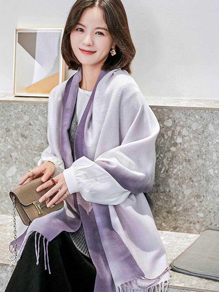 Free  Cashmere Women Scarf Winter Fringed Scarve Lady Pashmina Mujer Femme Foulard Bufanda Echarpe Hiver Long Wrap Shawl