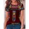 Printed T-shirt Summer New Women's Fashion Round Neck Short Sleeve Top
