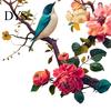 Creative Gifts for Window Decor Watercolor Bird And Flower Cling, Static PVC Waterproof Glass Sticker, Removable Art Pattern Stickers Decors,
