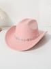 Western Cowboy Top Hat Tibetan Chinese Knot Casual Top Hat Festival Party Felt Hat