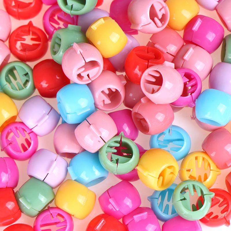 100 Pcs Mini Hair Claw Clips For Women Girls Cute Candy Colors Beads Headwear